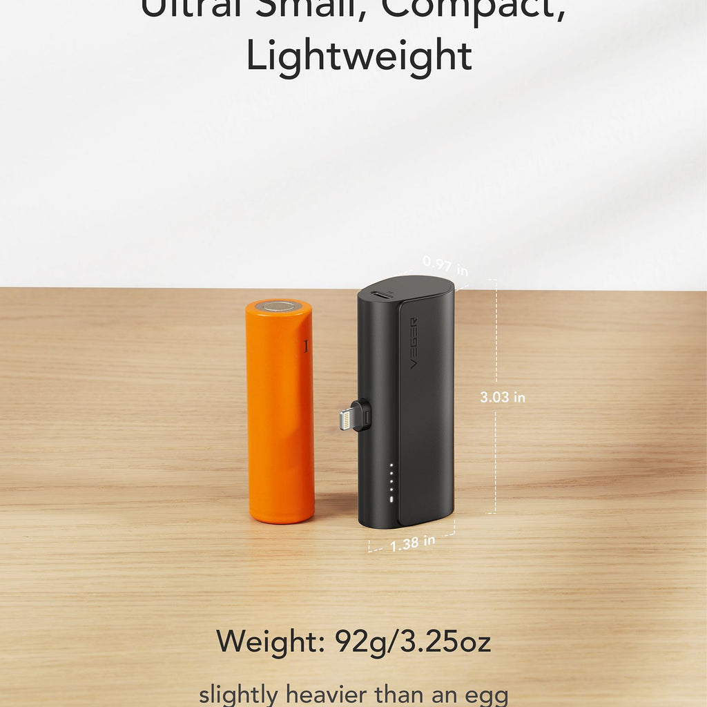 PlugOn 5,000mAh (USB-C or Lightning)